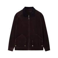 INF Men's Wear | Corduroy Collar Workwear Jacket Coat  Autumn And Winter New Retro New Loose Personality Pocket sku image 7