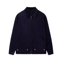 INF Men's Wear | Corduroy Collar Workwear Jacket Coat  Autumn And Winter New Retro New Loose Personality Pocket sku image 3