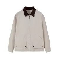 INF Men's Wear | Corduroy Collar Workwear Jacket Coat  Autumn And Winter New Retro New Loose Personality Pocket sku image 4