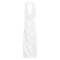 Women's Sheath Dress Elegant Streetwear Halter Neck Sleeveless Solid Color Maxi Long Dress Holiday Street main image 3