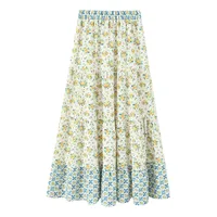Women's Pleated Skirt Casual Streetwear Ditsy Floral Midi Dress Banquet Selfie sku image 18