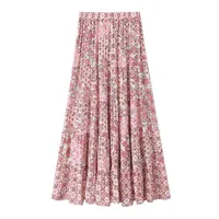 Women's Pleated Skirt Casual Streetwear Ditsy Floral Midi Dress Banquet Selfie sku image 23