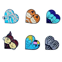 Cartoon Cute Heart Shape Alloy Badge Creative Halloween Funny Fun Pumpkin Metal Brooch Garment Bag Accessories main image 2