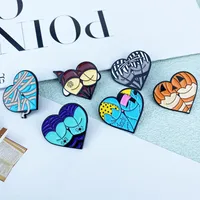 Cartoon Cute Heart Shape Alloy Badge Creative Halloween Funny Fun Pumpkin Metal Brooch Garment Bag Accessories main image 5