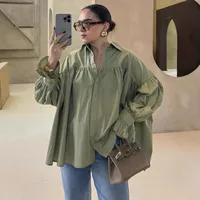 Women's Blouse Long Sleeve Blouses Elegant Solid Color main image 2