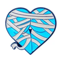 Cartoon Cute Heart Shape Alloy Badge Creative Halloween Funny Fun Pumpkin Metal Brooch Garment Bag Accessories sku image 1