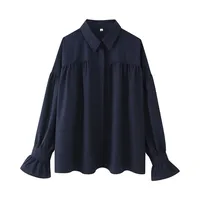 Women's Blouse Long Sleeve Blouses Elegant Solid Color main image 4