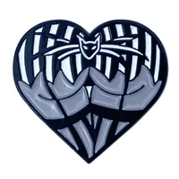 Cartoon Cute Heart Shape Alloy Badge Creative Halloween Funny Fun Pumpkin Metal Brooch Garment Bag Accessories sku image 6