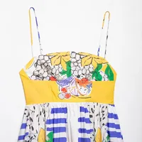 Women's Printing Elegant Streetwear Strap Sleeveless Printing Above Knee Banquet Selfie main image 4