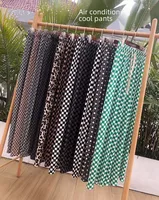 Plaid Wide-leg Pants For Women Summer Thin High Waist Draping All-match Ice Silk Chessboard Plaid Cool Straight Pants main image 1