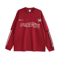 INF Men's | Sporty Chic Fake Two-piece Long Sleeve T-shirt  Fall/Winter New Fashion Brand Loose Jacket Men sku image 1