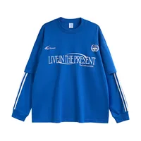 INF Men's | Sporty Chic Fake Two-piece Long Sleeve T-shirt  Fall/Winter New Fashion Brand Loose Jacket Men sku image 9