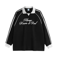 INF Men's | Sporty Chic Lapel Long Sleeve T-shirt  Fall/Winter Fashion Brand New Retro Sports Long T sku image 4