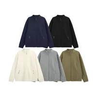 INF Men's | Hydrogen Four-sided Elastic Splicing High Collar Coat  Fall/Winter New Fashion Brand Vertical Collar Fleece Coat Men main image 3