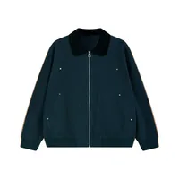 Jetshow Men's Wear | Twill Corduroy Detroit Jacket Coat  Season Spring Retro Contrast Lapel Worker sku image 1