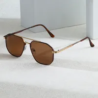 Business Preppy Style Modern Style Solid Color Ac UV400 Protection Square Full Frame Glasses main image 2