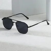 Business Preppy Style Modern Style Solid Color Ac UV400 Protection Square Full Frame Glasses main image 5
