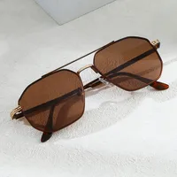Business Preppy Style Modern Style Solid Color Ac UV400 Protection Square Full Frame Glasses main image 3