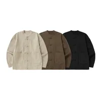 INF Men's | New Chinese Thick Dense Frock Zipper Jacket  Fall/Winter New Guofeng Buckle Twill Jacket Men main image 1