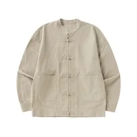 INF Men's | New Chinese Thick Dense Frock Zipper Jacket  Fall/Winter New Guofeng Buckle Twill Jacket Men sku image 4