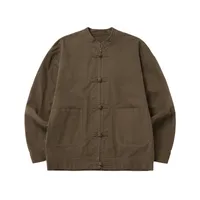 INF Men's | New Chinese Thick Dense Frock Zipper Jacket  Fall/Winter New Guofeng Buckle Twill Jacket Men sku image 6