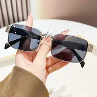 Retro Solid Color Ac UV400 Protection Square Full Frame Glasses main image 4