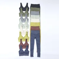 Fitness Sport Style Solid Color Nylon Spandex Round Neck Tracksuit Vest Skinny Pants main image 2