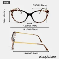 Preppy Style Leopard Ac Cat Eye Full Frame Glasses main image 2
