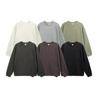 INF Men's Wear | HeiQ Intelligent Temperature Control Velvet Crewneck Wear  Fall/Winter Fashion Brand 380g Solid Color Street Jacket Men main image 1