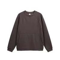 INF Men's Wear | HeiQ Intelligent Temperature Control Velvet Crewneck Wear  Fall/Winter Fashion Brand 380g Solid Color Street Jacket Men sku image 5