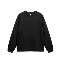 INF Men's Wear | HeiQ Intelligent Temperature Control Velvet Crewneck Wear  Fall/Winter Fashion Brand 380g Solid Color Street Jacket Men sku image 11