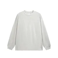 Jie Zhan Men's Wear | 305Gfog Color Long Sleeve T-shirt  Spring American Solid Color Cotton Loose Couple T-shirt sku image 12