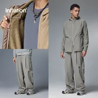 INF Men's Wear | Grid Velvet Sports Suit  Fall/Winter New Lulu Ping For Hooded Casual Suit Couple main image 1
