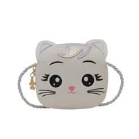 Children's Small Bag  New Cartoon Cat Girl Shoulder Crossbody Bag Cute Fashion Accessories Coin Purse sku image 1