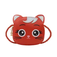 Children's Small Bag  New Cartoon Cat Girl Shoulder Crossbody Bag Cute Fashion Accessories Coin Purse sku image 3