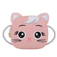 Children's Small Bag  New Cartoon Cat Girl Shoulder Crossbody Bag Cute Fashion Accessories Coin Purse sku image 6