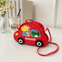 New Children's Bag Cartoon Cute Car Shoulder Crossbody Bag Boys And Girls Fashionable Coin Accessory Bag sku image 8
