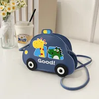 New Children's Bag Cartoon Cute Car Shoulder Crossbody Bag Boys And Girls Fashionable Coin Accessory Bag sku image 9