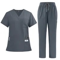 New Product Doctor Nurse Work Uniform Surgical Clothes Surgical Clothes Hand-washing Clothes Operating Room Straight Pants Solid Color Suit main image 5