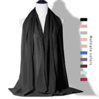 Monochrome Pearl Chiffon Bubble Towel Women's Long Towel Windproof Sand-proof Scarf Headscarf Four Seasons Middle East main image 1