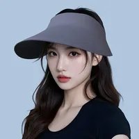 Traceless Sunscreen Hat Women's Foldable Empty Top Hat Summer Anti-UV Big Brim Sun Hat Student Sun Hat main image 2