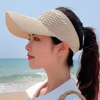 New Fish Scale Empty Top Net Celebrant Summer Sun Hat New Knitted Baseball Cap Outdoor Sports Sun Hat sku image 6