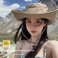 Summer And Autumn Outdoor Cowboy Hat Men's And Women's Hat Mountain Climbing Fisherman Hat Sunscreen Hat Fishing Mountain Sun Hat Hiking Sun Hat main image 2