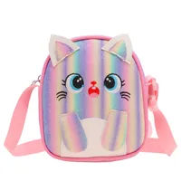 Kitten Embroidered Rainbow Children's Bag Crossbody Bag Baby Girl Cute Fashion Princess Bag Small Schoolbag Shoulder Bag main image 5