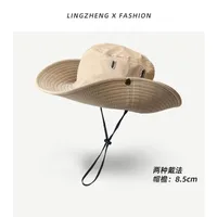 Summer And Autumn Outdoor Cowboy Hat Men's And Women's Hat Mountain Climbing Fisherman Hat Sunscreen Hat Fishing Mountain Sun Hat Hiking Sun Hat sku image 2