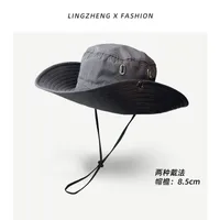 Summer And Autumn Outdoor Cowboy Hat Men's And Women's Hat Mountain Climbing Fisherman Hat Sunscreen Hat Fishing Mountain Sun Hat Hiking Sun Hat sku image 4