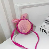 Children's Small Bag Sequin Messenger Bag Colorful Shiny Girl Cute Cartoon Fashion Princess Bag Shoulder Bag sku image 3