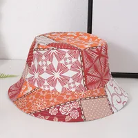 Women's Retro Vacation Bohemian Rose Butterfly Printing Wide Eaves Bucket Hat main image 3