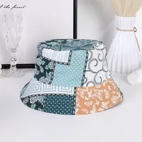 Women's Retro Vacation Bohemian Rose Butterfly Printing Wide Eaves Bucket Hat main image 6