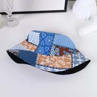 Women's Retro Vacation Bohemian Rose Butterfly Printing Wide Eaves Bucket Hat main image 5